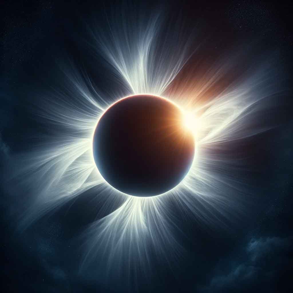 Depiction of a solar eclipse
