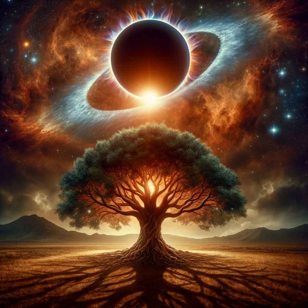 A solar eclipse over the tree of life. 