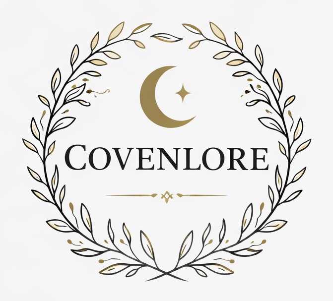 covenlore wreath logo covenlore wreath